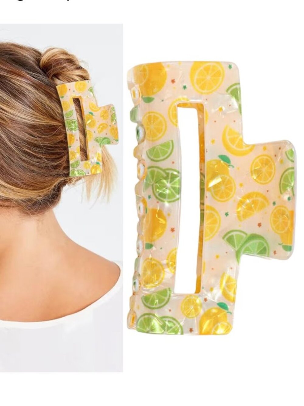 🎁FREE GIFT WITH PURCHASE🎁 Summer Fruit Lemon/Lime Hair Accessories Claw Clip